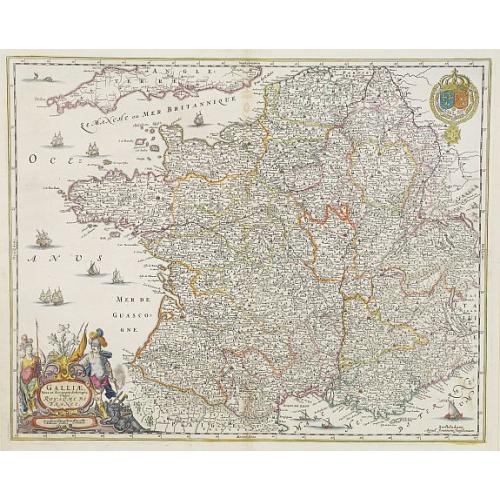 Old map image download for Gallia. Nova et accurata descriptio vulgo Royaume de France.