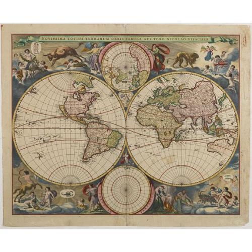 Old map image download for Novissima Totius Terrarum Orbis Tabula, Auctore Nicolao Visscher.