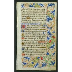 Leaf on vellum from a Book of Hours.