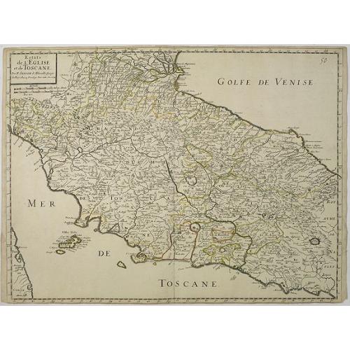 Old map image download for Estats de L'Eglise et de Toscane..