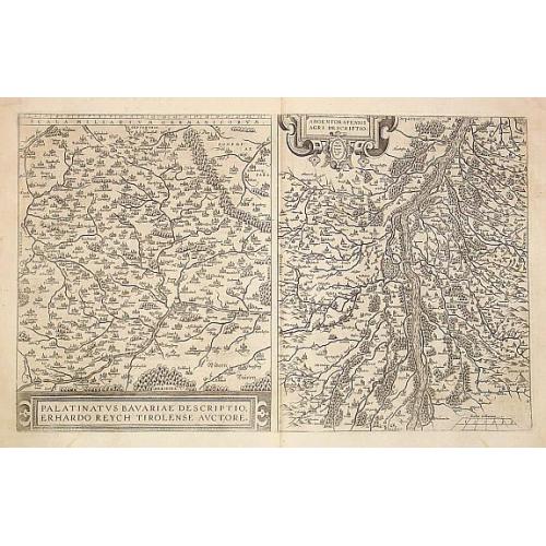 Old map image download for 1) Palatinatvs Bavariae .. 2) Argentoratensis agri ..