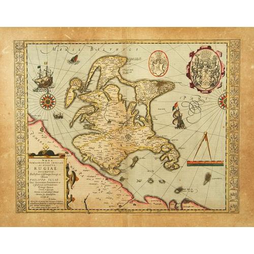 Old map image download for Nova famigerabilis insulae ac ducatus Rugiae descriptio.