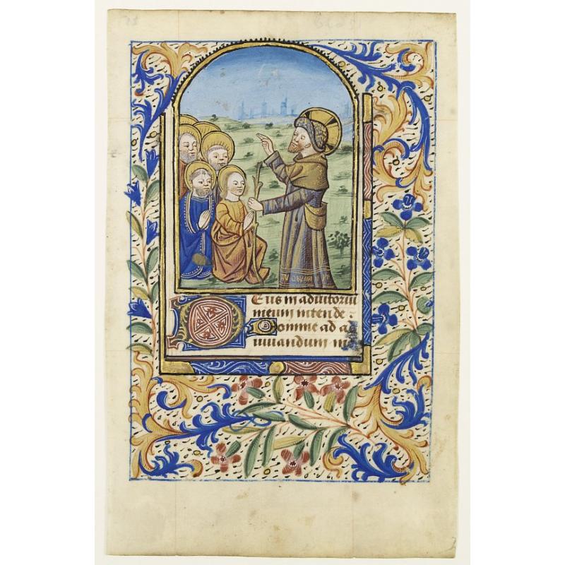 Miniature of Christ and his apostles.