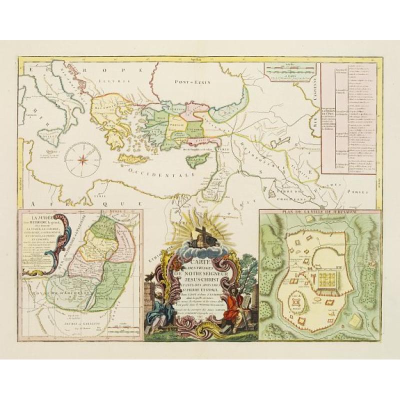 Carte des voyages de Notre seigneur Jesus Christ..