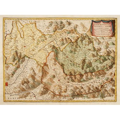 Old map image download for Partie Meridionale des Estats de Savoye..