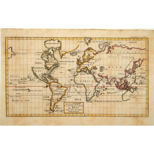 Old map image download for Richtige Charte von allen bekannten theilen der Welt ..