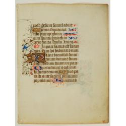 Manuscript leaf on vellum.