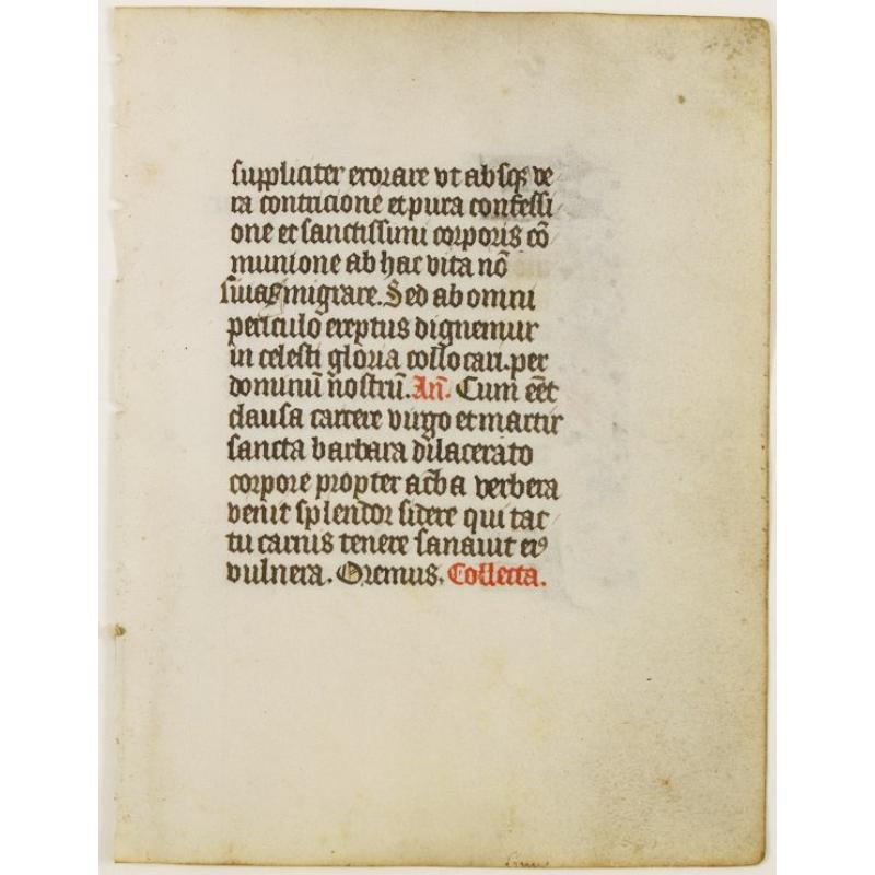 Manuscript leaf on vellum.