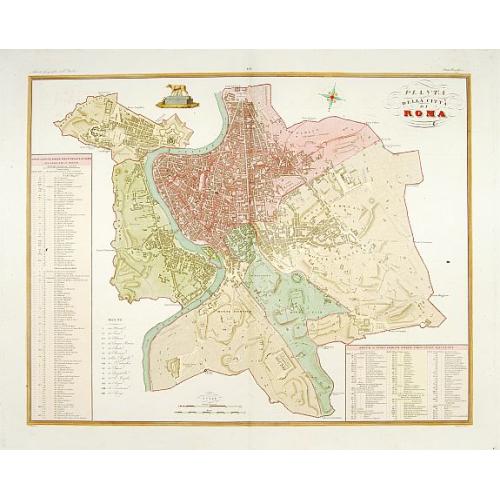 Old map image download for Pianta della citta di Roma.