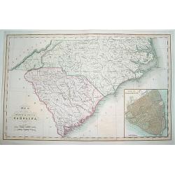 Map of the States of North & South Carolina..