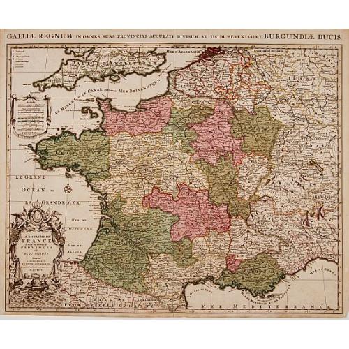 Old map image download for " LE ROYAUME DE France Divis&eacute; en Toutes ses Provinces et ses acquisitions."