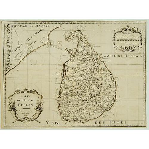 Old map image download for Carte de l'Isle de Ceylan..