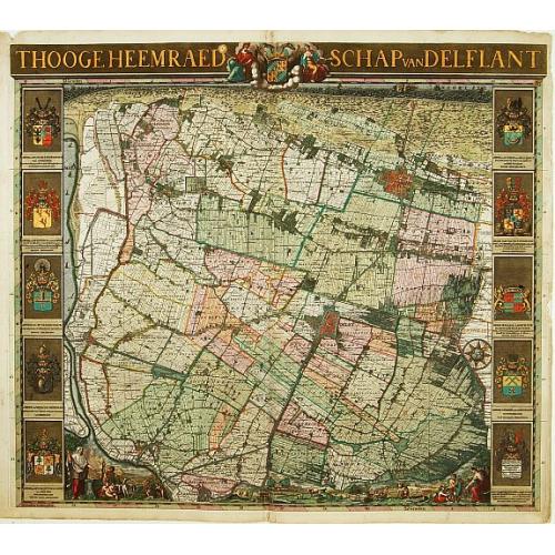 Old map image download for 't Hooge Heemraedschap van Delflant.