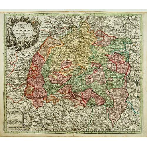 Old map image download for Circulus Suevicus in quo Ducatus Wirtenbergensis...