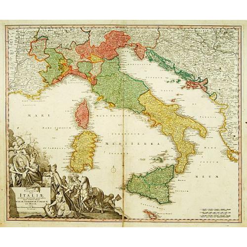 Old map image download for Statuum totius Italiae.. Siciliae Sardiniae..