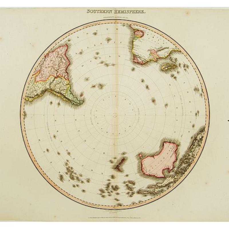 southern hemisphere map
