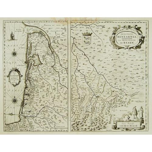 Old map image download for Carte du Bourdelois../ Principatus Benearnia..