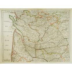 Carte du Bourdelois du Perigord et des provinces voisines..