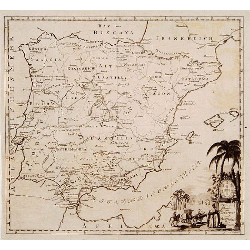 Neu Charte von Spanien und Portugal 1776.