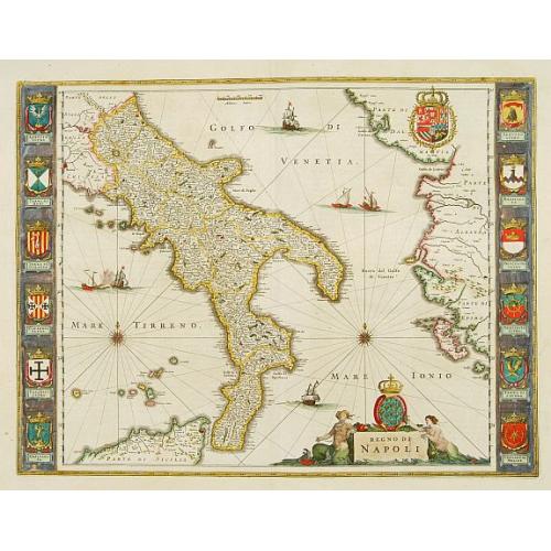 Old map image download for Regno di Napoli.