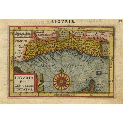 Old map image download for Liguria sive Genuensis Ducatus.