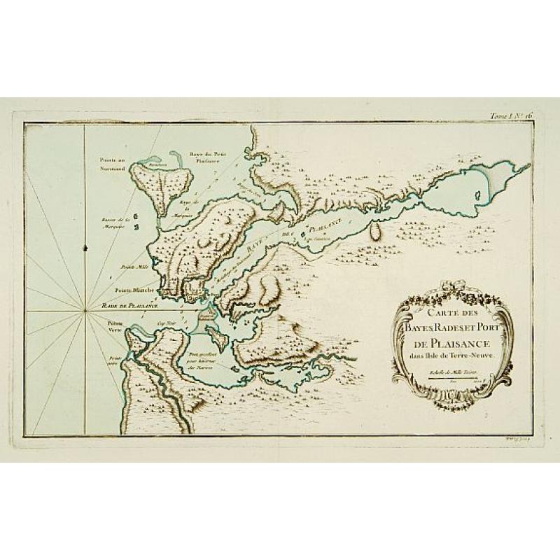 Carte des Bayes, Rades et Port de Plaisance dans l'Isle de Terre-Neuve.