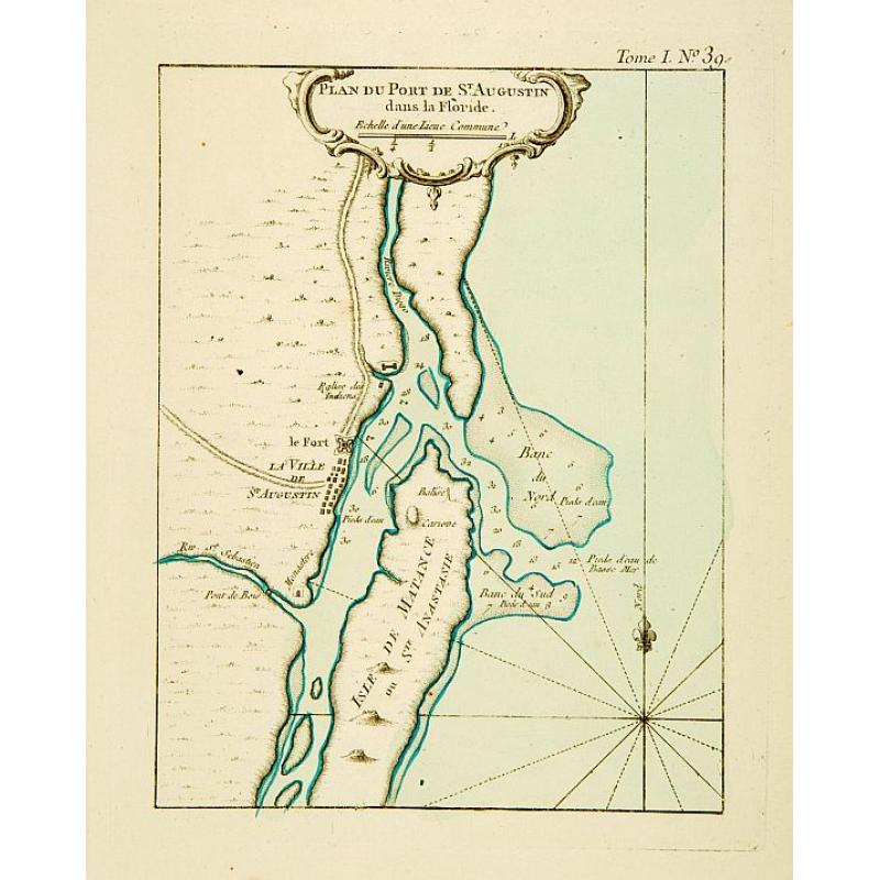 Plan du Port de St Augustin dans la Floride.