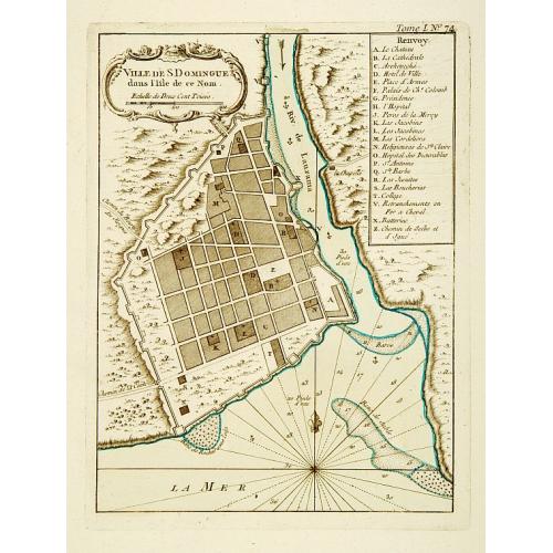 Old map image download for Ville de St. Domingue dans l'Isle de ce Nom.