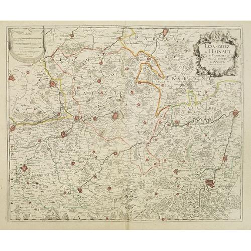 Old map image download for Les Comtez de Hainaut, de Cambresis, et Partie du Comté de Namur..