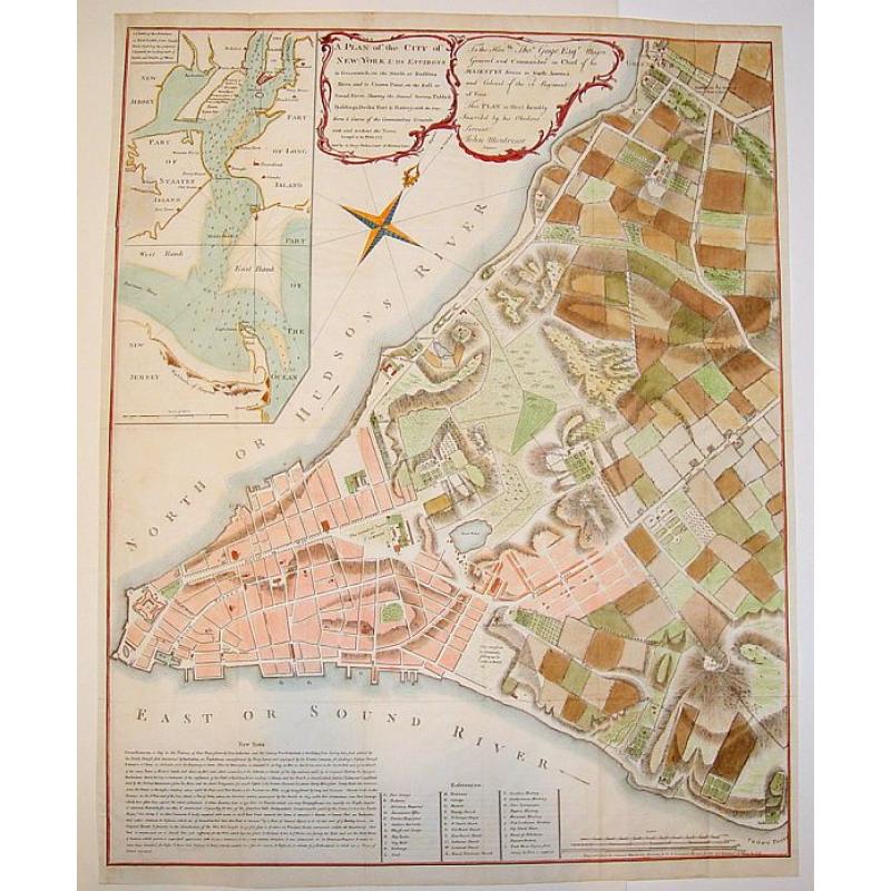 A Plan of the City of New York & its Environs to Greenwich.