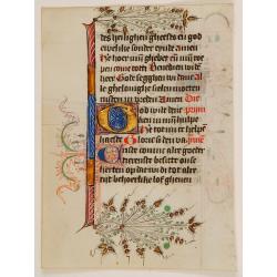 A wonderful vellum leaf from a Dutch Book of Hours.