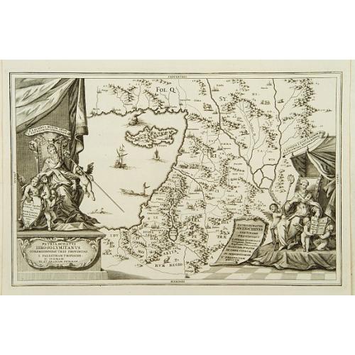 Old map image download for Patriarchatus Ierosolymitanus comprehendebat tres provincias..