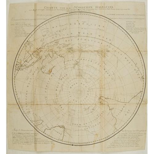 Old map image download for Charte von der Südlichen halbkugel..
