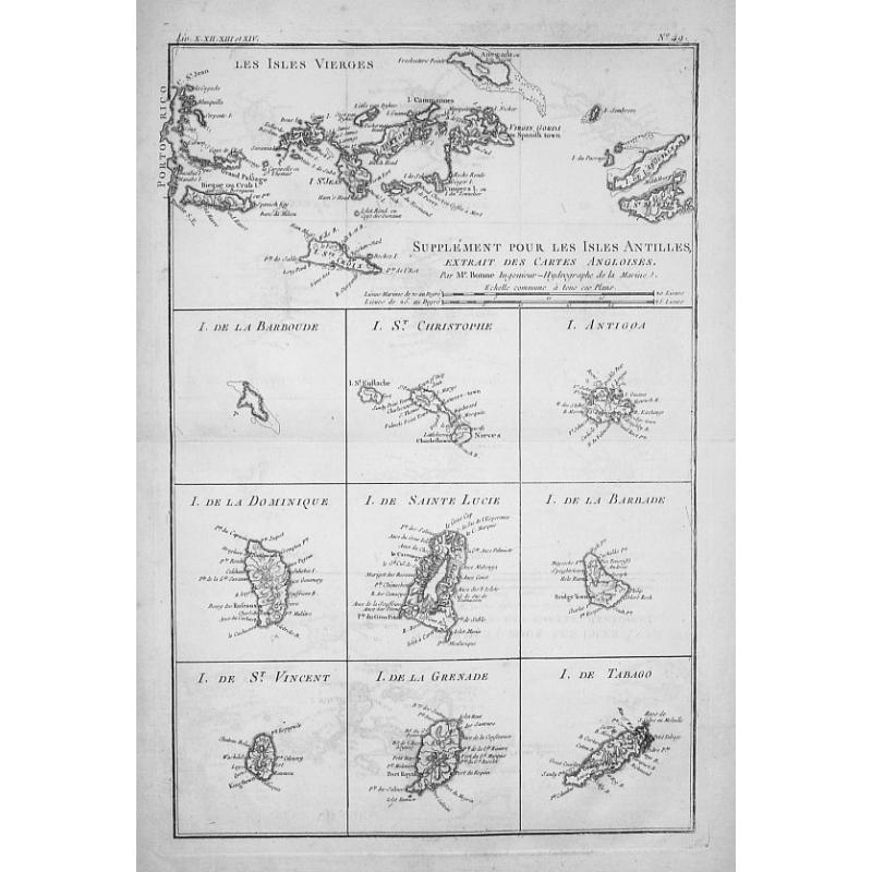 SUPPLÉMENT POUR LES ISLES ANTILLES, EXTRAIT DES CARTES ANGLOISES...