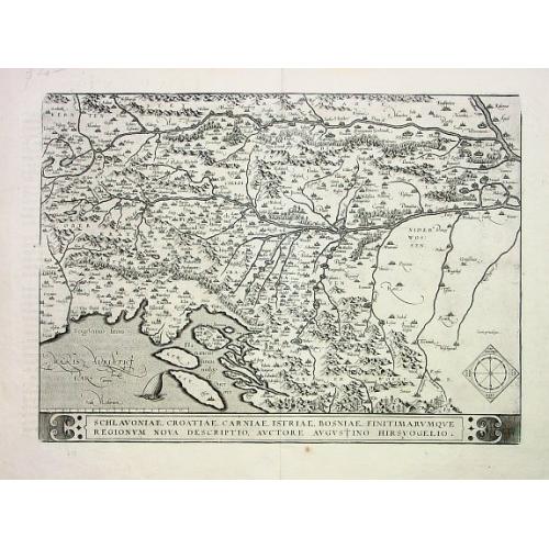 Old map image download for Schlavoniae, Croatiae, Carniae, Istriae, Bosniae...