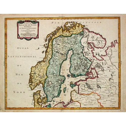 Old map image download for Carte du Royaume de Suede Norwege et Partie de Dannemarck.