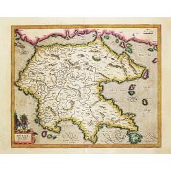 [Lot of 7 maps/ views of Achaia, Greece.] Achaiae Nova  accurata Descriptio. Autore L. Laurenbergio.