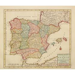 [Lot of 5 maps of the Iberian peninsula / Belearics]