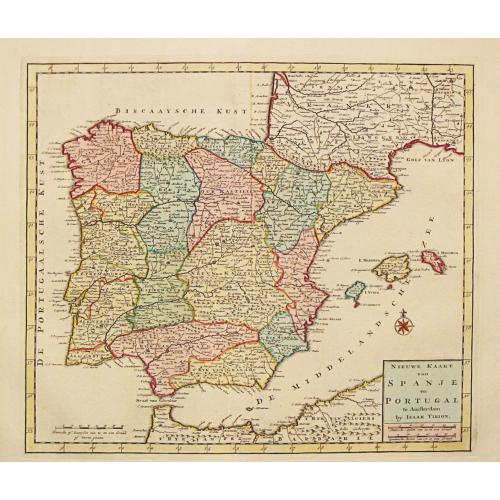 Old map image download for [Lot of 5 maps of the Iberian peninsula / Belearics]