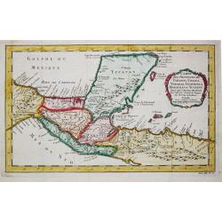 Image download for Carte des provinces des Tabasco, Chiapa, Verapaz, Guatamala, Honduras et Yucatan. 