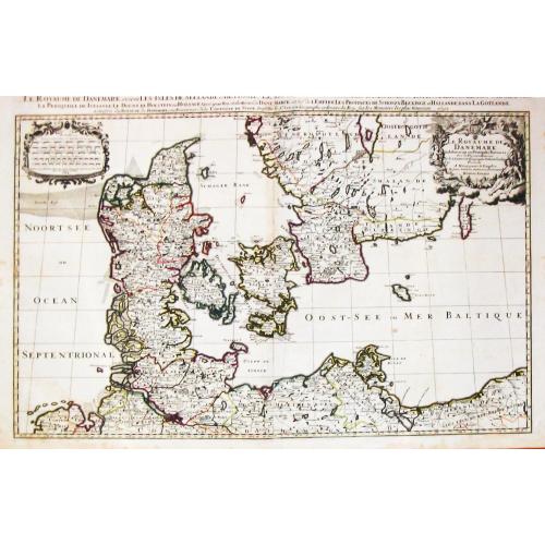 Old map image download for [Lot of 8 maps of Denmark and Scandinavia]  Le Royaume de / Danemark / subdicise en ses principales provences.via