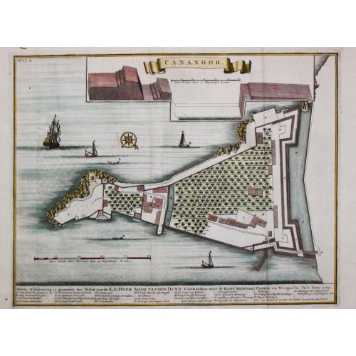 Old map image download for [Lot of 9 maps / prints of India / Sri Lanka] Cananoor