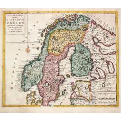 Niewe Kaart van het Koninkrijk Zweden.
