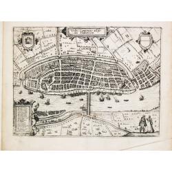 [ lot of 14 maps/views] Caerte vanden lande ende Graefschappe van Hollandt, Midtsgaders het landt van Utrecht, de deelen ende houcken van andere lande annex hollt gelege. 1589.