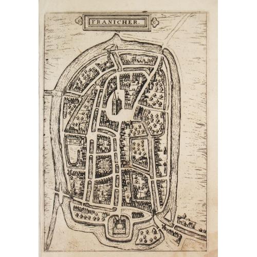 Old map image download for [ lot of 14 maps/views] Caerte vanden lande ende Graefschappe van Hollandt, Midtsgaders het landt van Utrecht, de deelen ende houcken van andere lande annex hollt gelege. 1589.