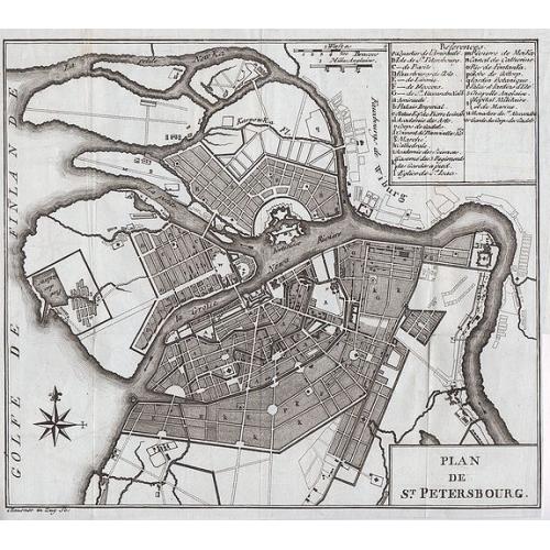 Old map image download for Plan de St. Petersbourg