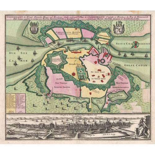 Old map image download for Coppenhagen die Konigl ...