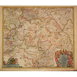 Circulus Franconia in quo sunt Episcopatus Wurtzburg, Bamberg et Aichstet.Ducatus Coburgensis, Marchionatus Cullembach et Onspach Comitatus Henneberg, Wertheim, Holach, Reinec, Papenheim, Erpach, Schwartzenberg, et Castel. Sensheim et Terr. Norinbergense.