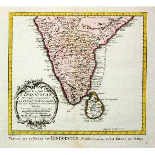 Old map image download for Carte de l' Indoustan IIe Feuille, comprenant la Presqu' Isle de l' Inde. 1752.