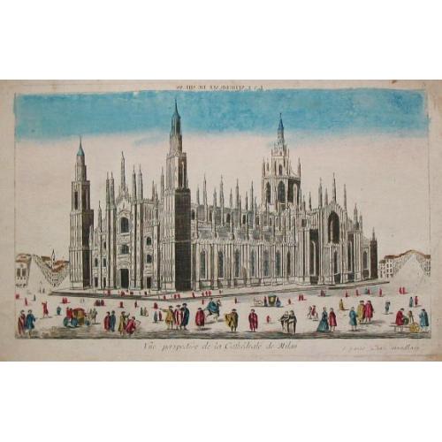 Old map image download for Vue perspective de la Cathedrale de Milan.